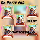 5x Patty Pro Cards:-bbq Set:-coin Master Cards