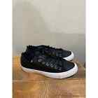 Converse CTAS Ox Leather Scalloped Black Low Sneakers Size 8