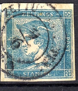Austria 1851 mercury blue Ferchenbaur type 1 b - Picture 1 of 1