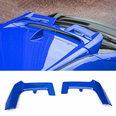 Alerón de techo azul labio trasero barra de ala decoración para Honda Civic Hatchback 2016-2021 Foto 1 de 4