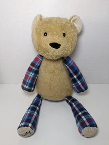 Scentsy Buddy Bear With Red Blue Plaid Legs/Arms Baked Apple Pie Scent Pack - Picture 1 of 9