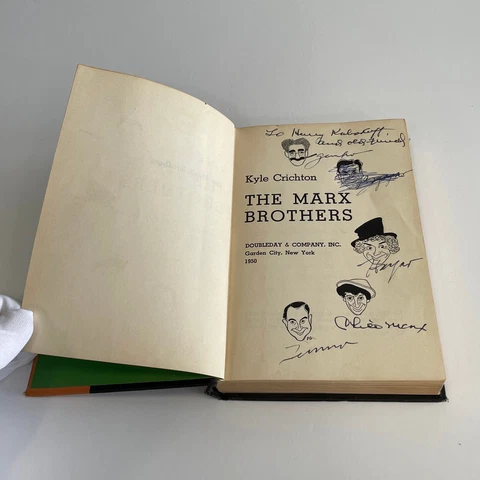 Signed by All 5 Marx Bros! The Marx Brothers by Kyle Crichton 1st Edition 1950 Cover