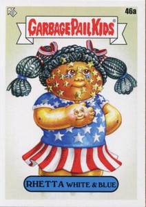 Garbage Pail Kids Late To School Sticker 46A RHETTA WHITE & BLUE