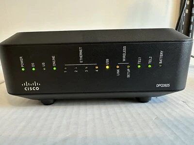 Cisco DPQ3925 DOCSIS 3.0 Single Band WiFi Internet & Telephone Modem - Image 1 of 4