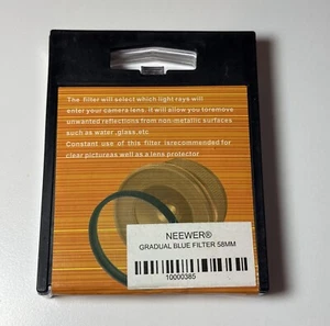 58mm Neewer Digital Filter dHD Gradual Blue High Definition | Rarely Used - Picture 1 of 6