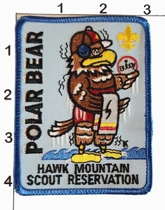 Hawk Mountain Reservation Patch Boy Scouts Polar Bear Pennsylvania Embroidered - Picture 1 of 1