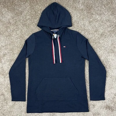 Tommy Hilfiger Pullover Hoodie Womens Size Small Navy Long Sleeve Viscose - Image 1 of 4