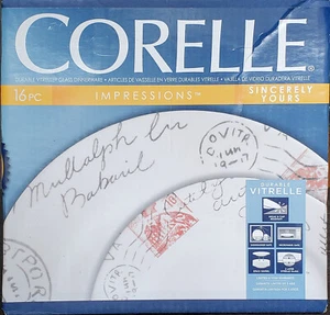 16 PC Corelle SINCERELY YOURS Service for 4 - Factory Sealed! - Picture 1 of 4