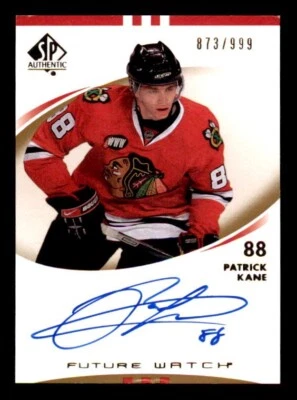2007-08 SP Authentic #204 Patrick Kane FWA Rookie Auto #873/999 - Image 1 of 2
