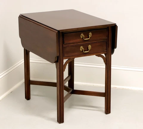 HENKEL HARRIS 5425 29 Mahogany Chippendale Drop-Leaf End Side Table Cover