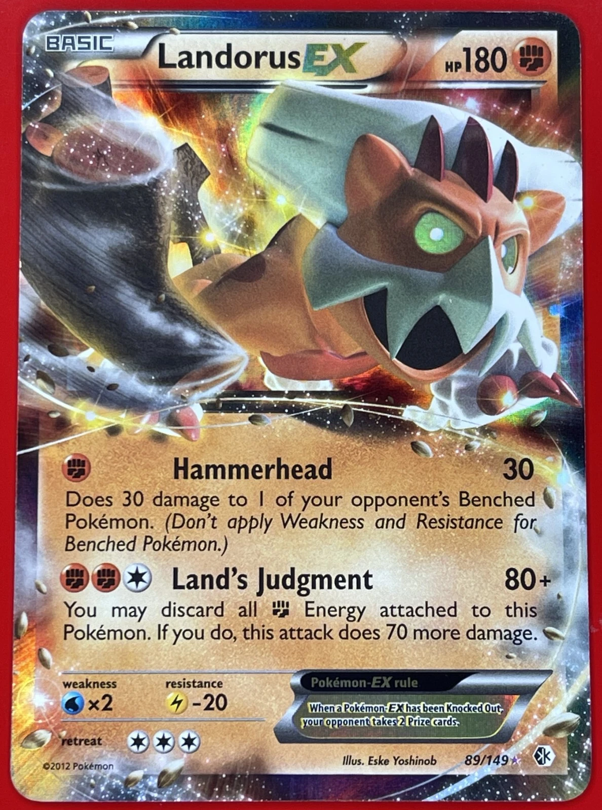 Pokémon TCG Landorus-EX Boundaries Crossed 89/149 Holo Holo Rare EX English MP