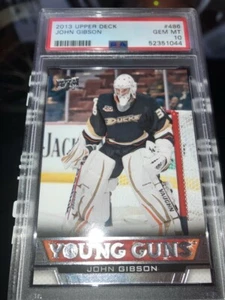 JOHN GIBSON YOUNG GUNS PSA 10 GEM MINT RC 2013 /14 UPPER DECK +FREE COMBINED S&H - Picture 1 of 1