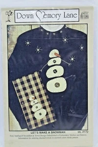 "Let's Build a Snowman" (#172) Sweatshirt & Towel Pattern by Down Memory Lane - Picture 1 of 2