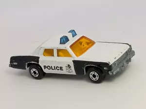 Vintage Matchbox Superfast #10 Plymouth Gran Fury Police White / Amber Windows - Picture 1 of 6