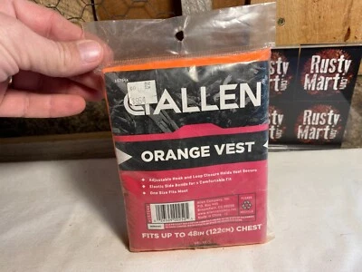 Allen Blaze Orange Vest ~ Fits Up To 48" Chest ~ New - Image 1 of 3