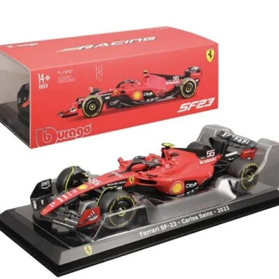 Macchina Ferrari F1 C Sainz 2023 SF-23 Burago Scala 1:24 Formula 1 Con vetrina - Immagine 1 di 4