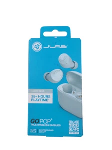 JLab GoPop+ True Wireless Earbuds Light Blue - Picture 1 of 2