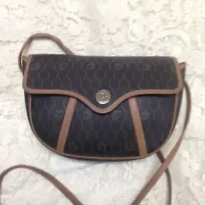 Vintage Christian Dior Coated Canvas Shoulder-Crossbody 8in x 6.5in x 2.5in - Picture 1 of 10