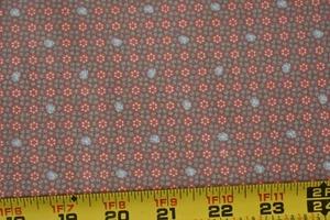 30" Wide, Vintage, Pink Blue & Mauve Floral Quilt Cotton, Springs, P2435 - Picture 1 of 5