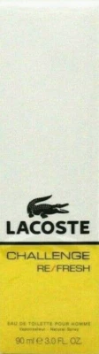 LACOSTE CHALLENGE RE-FRESH Eau De Toilette Spray HOMBRE 3,0 OZ / 90 ml DESCONTINUADO Foto 1 de 4