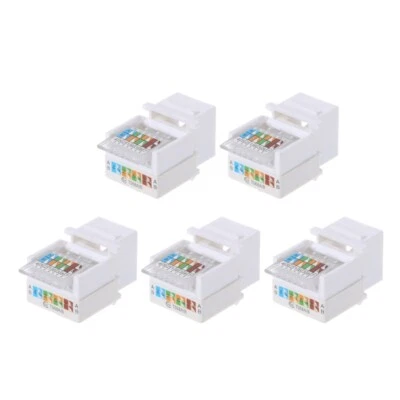 5PCS CAT6 / CAT5E UTP Female Connector  Module RJ45 Tool Free Plug - Image 1 of 4