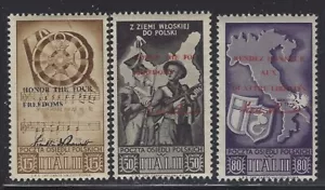 Italien-Polnische Streitkräfte 1946 FDR Vier Freiheiten Überdruck Set NH - Bild 1 von 2