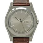 Gucci Pantheon YA115220 44mm Stainless Steel Leather Silver Dial Box/WTY #501-4