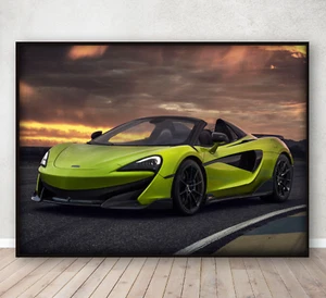 McLaren Spider Wall Art Print Sports Car Bedroom Poster Gift A4 Framed - Picture 1 of 3