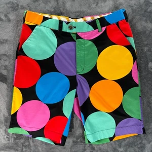 Loudmouth Golf Polka Dot Shorts Men 34 Y2K Skater Clowncore Streetwear VTG - Picture 1 of 9