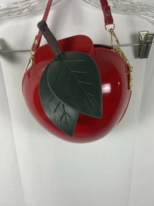 Borsa a mano donna rossa forma mela PU cerniera tracolla tracolla messenger bag borse - Foto 1 di 8