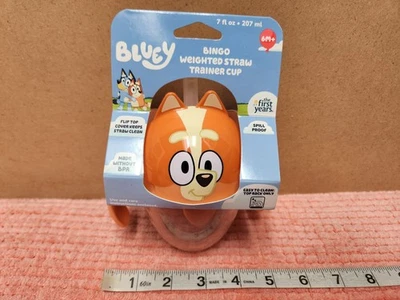 Bluey "Bingo" Entrenador de Paja Pesado Taza Bebé Sippy Cup Bingo De Bluey Cup NUEVO Foto 1 de 4