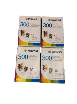 Lot 4 Polaroid PIF300 Instant Film Works With PIC 300 New 10 Print/Box Expired - Image 1 of 4
