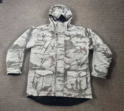 Weatherby Performance Outerwear Wool Jacket Mens L Hooded Camo Hunting Windproof - Image 1 of 4