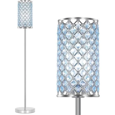 Stylish Crystal Floor Lamp Elegant Design On/Off Foot Switch Suitable E26 Bulbs - Image 1 of 4