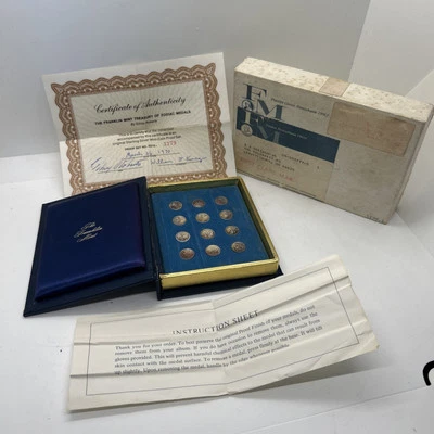 1970 Franklin Mint Treasury of Zodiac Medals Sterling Silver Mini-Coin Proof Set - Image 1 of 4