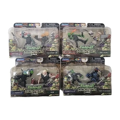 Lote de 4 Mini Mutantes TMNT 2007 paquetes de 2 nuevos las 4 tortugas, Rat King, Hun y más Foto 1 de 4