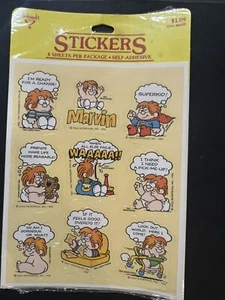 Vintage 80s Unopened full PACK Stickers Hallmark Marvin Armstrong Sunday Comics - Picture 1 of 5