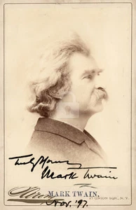 Samuel L. Clemens Signed Autograph RPPC Photo Postcard COPY - Picture 1 of 2