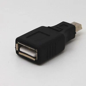 USB Type A Female to Mini B 5 Pin Male Converter Cable Adaptor Connector - Picture 1 of 3