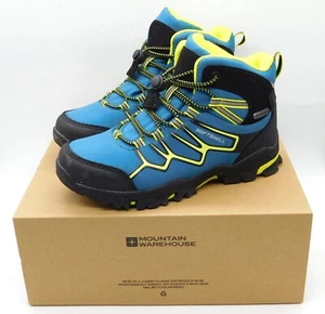 Mountain Warehouse Turquoise Kids Hiking Boot Size UK 3 Softshell Waterproof Box - Picture 1 of 6
