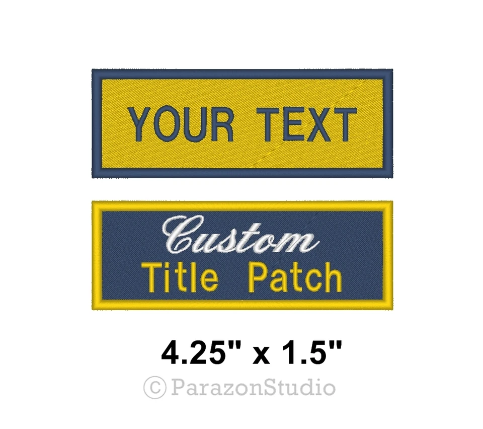 Custom Embroidered Name Tag Sew on Patch Motorcycle Biker Patches 3.5 X 1 (a)