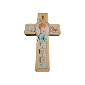 Precious Moments “Jesus Loves Me” Wall Cross 1999 Praying Boy - Picture 1 of 3