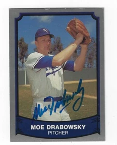 Autographed MOE DRABOWSKY Kansas City Royals 1989 Pacific Legends Card #215 COA - Picture 1 of 1