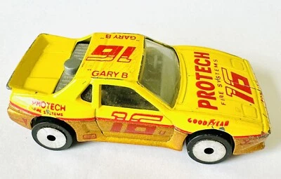 Vintage Matchbox Car Pontiac Fiero 1985 Protech Fire Systems #16 Yellow Gary B - Image 1 of 4