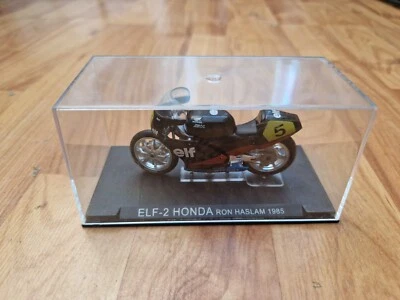 1/24 DEAGOSTINI IXO - 1985 ELF-2 HONDA RON HASLAM DIECAST MOTORCYCLE BIKE - Image 1 of 2