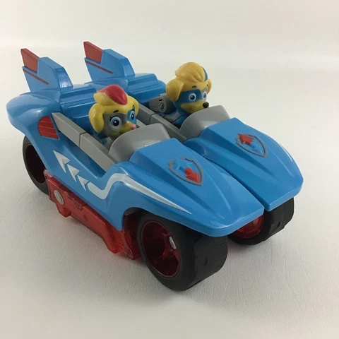 Paw Patrol Mighty Pups Super Mighty Twins Power Split Vehicle Lights Sounds Lot Cover