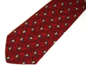 Cravatta uomo Robert Talbott Best of Class rossa blu geometrica seta larga 58" - Foto 1 di 4