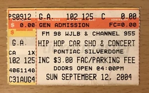 2004 PONTIAC SILVERDOME HIP HOP CONCERT TICKET STUB SIGNED AUTO BY IRV GOTTI 125 - Picture 1 of 3