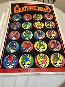 Poster Grateful Dead STEAL YOUR BEAR 35"x23" ***NUOVO***USA 1997 Blacklight - Foto 1 di 8