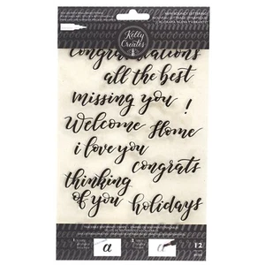 Kelly Creates Acrylic Traceable Stamps-Bouncy Sentiments - Picture 1 of 1